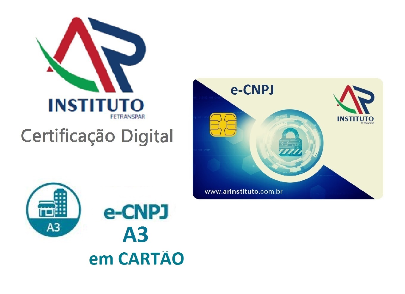 e-CNPJ A3 EM CARTÃO INTELIGENTE (validade de 01 ano)