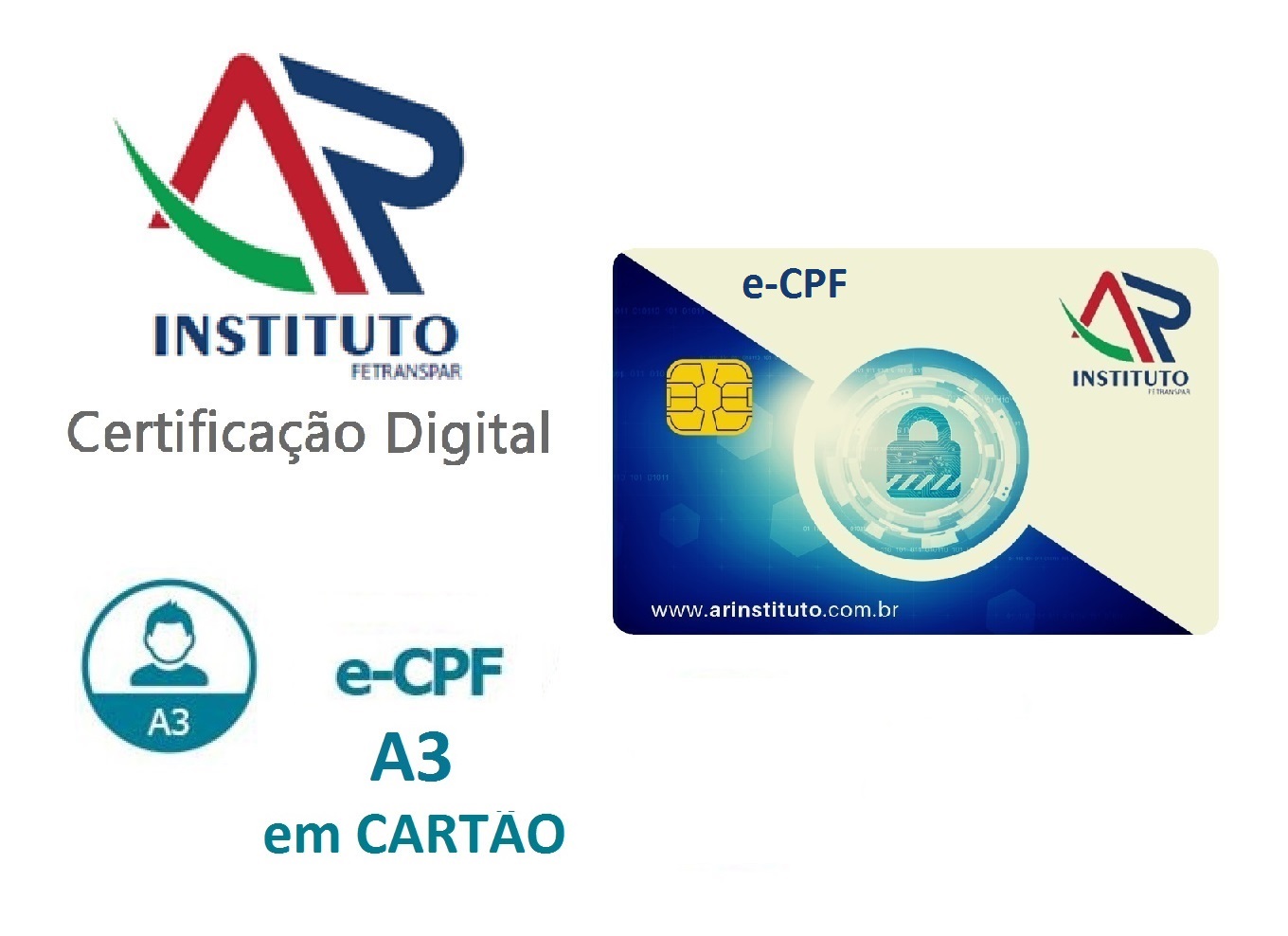 E-CPF A3 EM CARTÃO INTELIGENTE (VALIDADE DE 01 ANO)